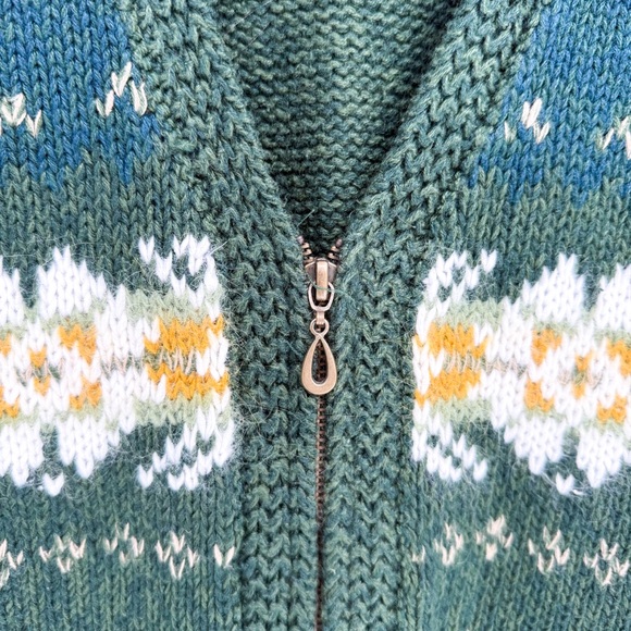 Vintage Erika II & Co. Nordic Fair Isle Zip Up Knit Vest 2X - Picture 5 of 8